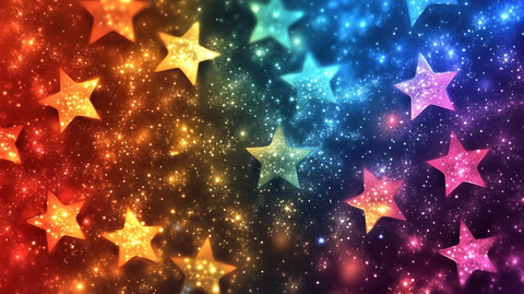 彩色星星背景图