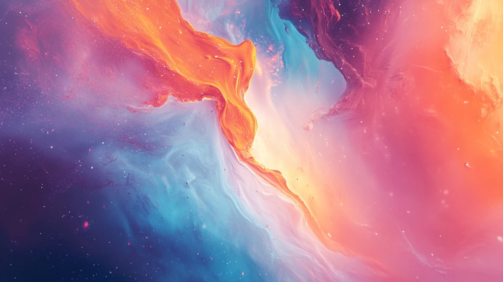 热情橙色静谧蓝色背景