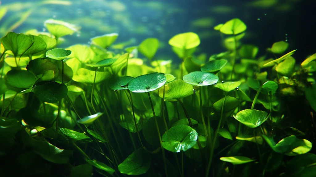 唯美铜钱草意境图