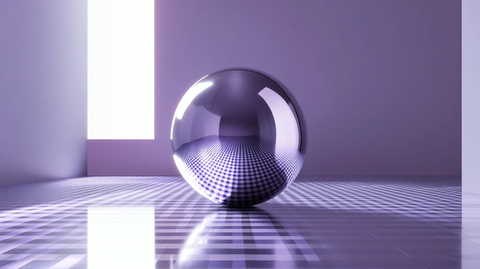 纯净蓝紫色球体