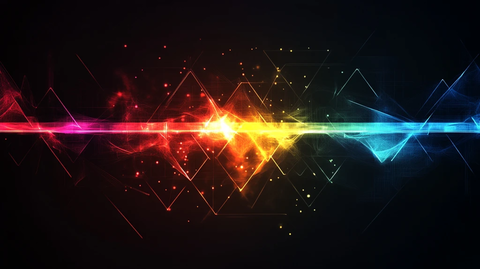 彩色炫酷线条科技背景