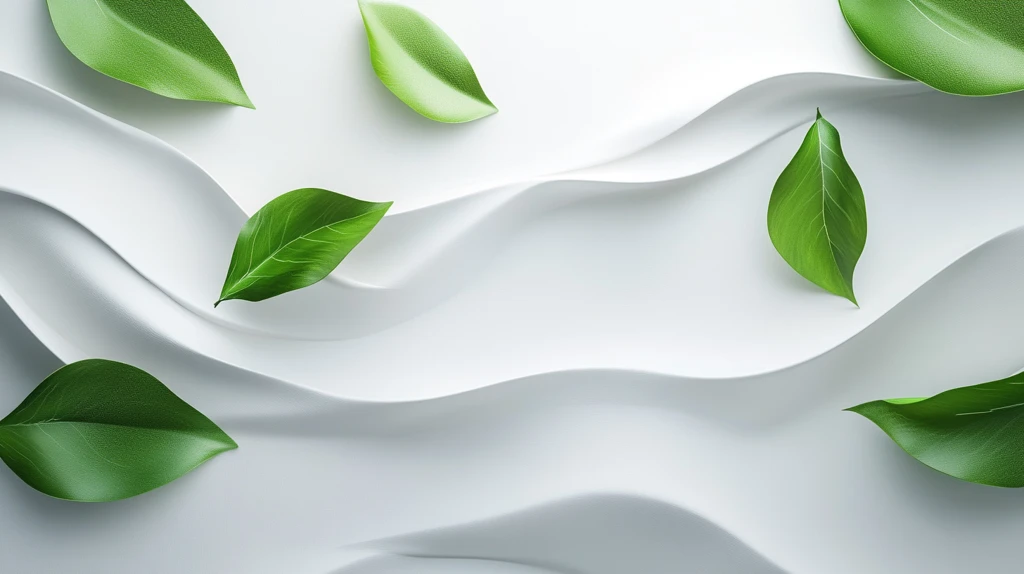 创意绿叶背景环保绿叶