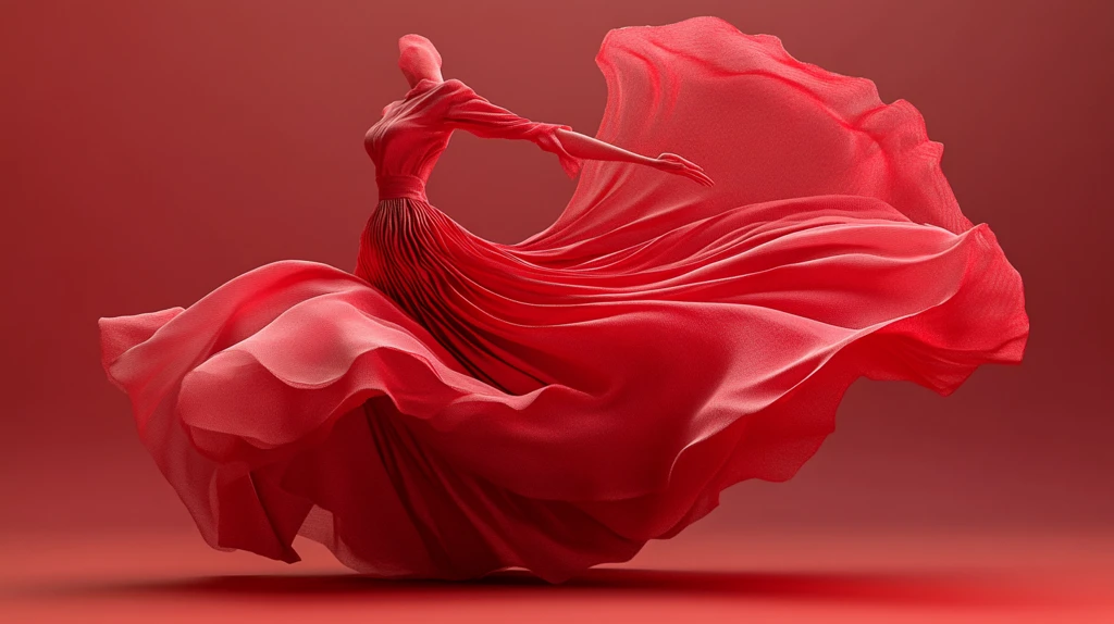 舞动红绸