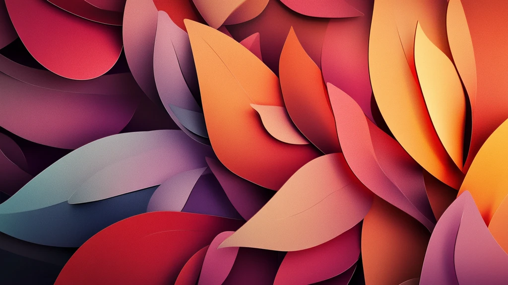 多彩曲线唯美高雅形状