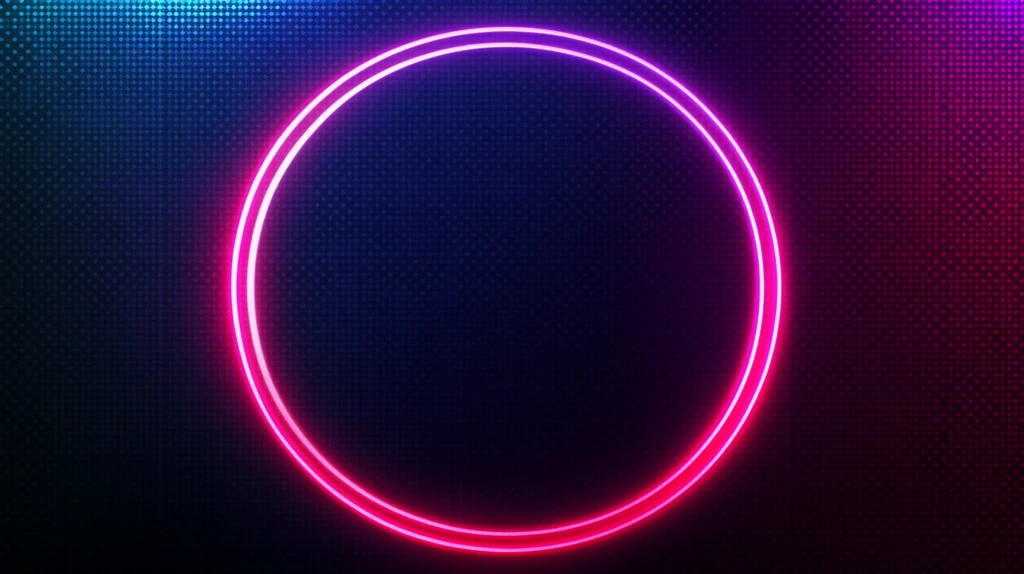 圆形霓虹灯光