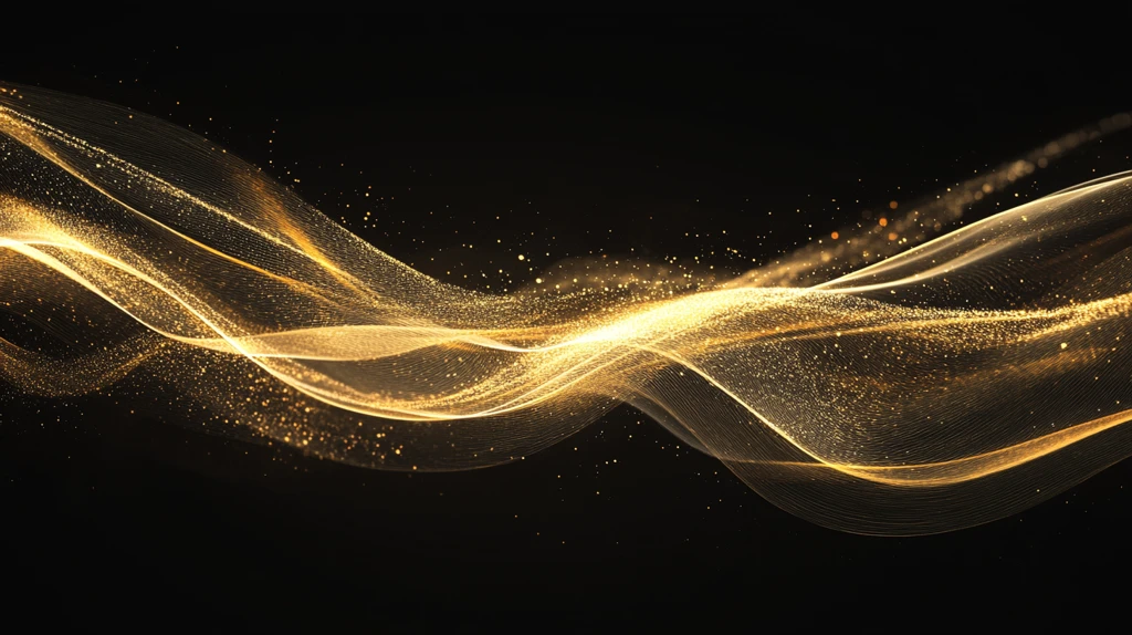 流光渐变金色炫酷飘带