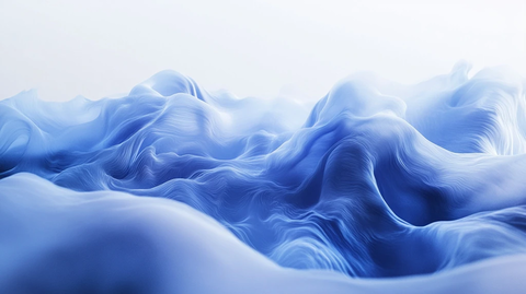 抽象蓝色山水意境