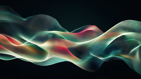 彩色渐变波浪线