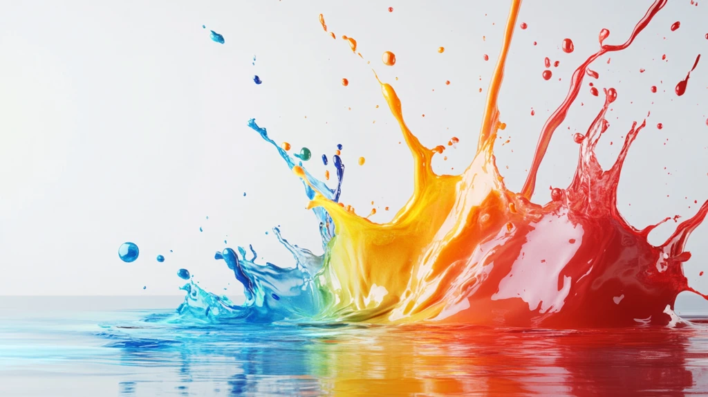 油漆颜料喷溅流淌