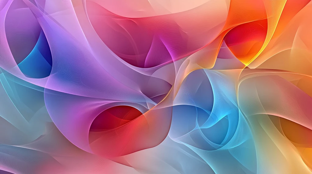 多彩曲线唯美高雅形状