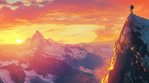 登顶成功拼搏进取征程