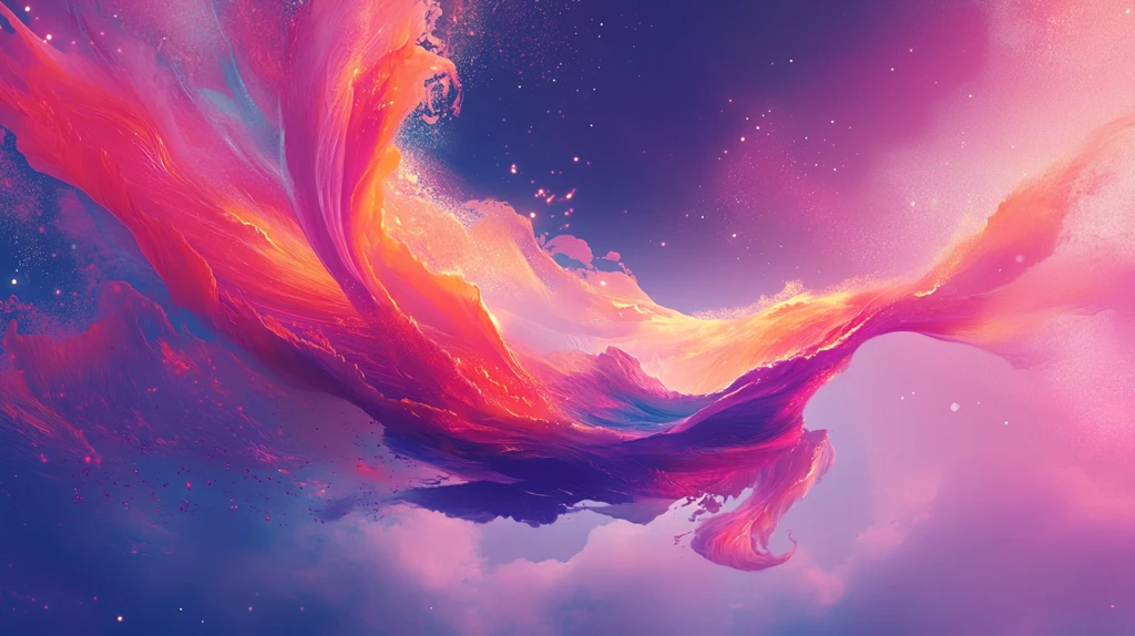 飞舞绚丽彩色丝绸