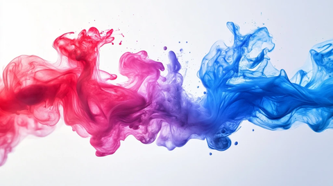 五颜六色墨韵晕染