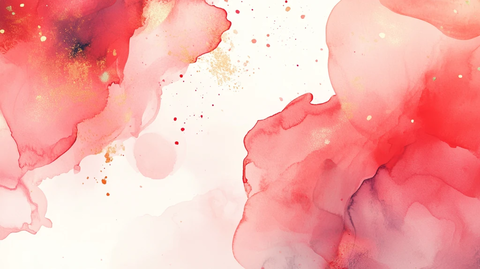 水墨晕染酒红色炫彩