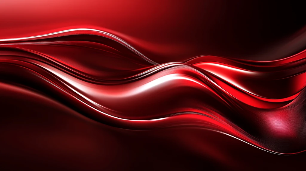 红色动感飘带科技背景