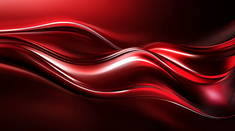 红色动感飘带科技背景