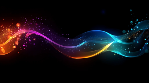 流光渐变彩色炫酷飘带