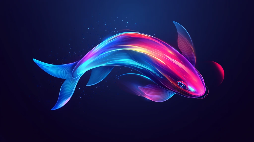 银河星系手绘鲸鱼儿