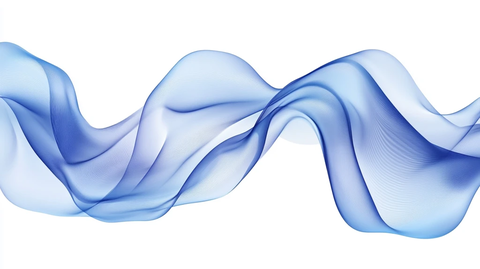 蓝色线条烟雾波浪