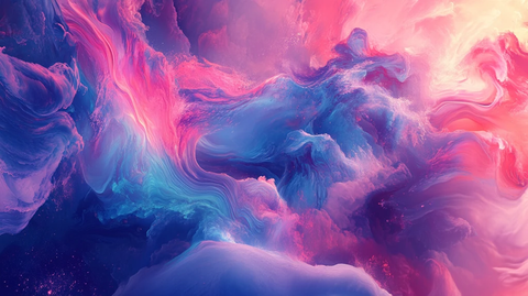 渐变抽象流体装饰画