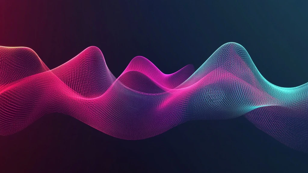 彩色渐变波浪线