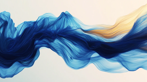 彩色线条水墨烟雾波浪