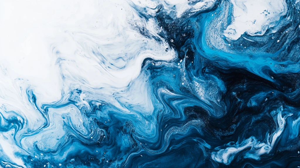 蓝色流体创意抽象画