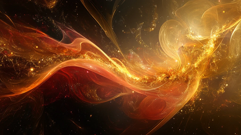 流光渐变金色炫酷飘带