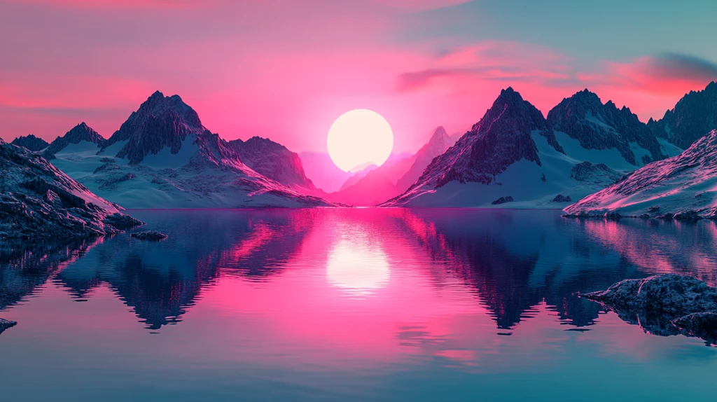 唯美山水风光日出