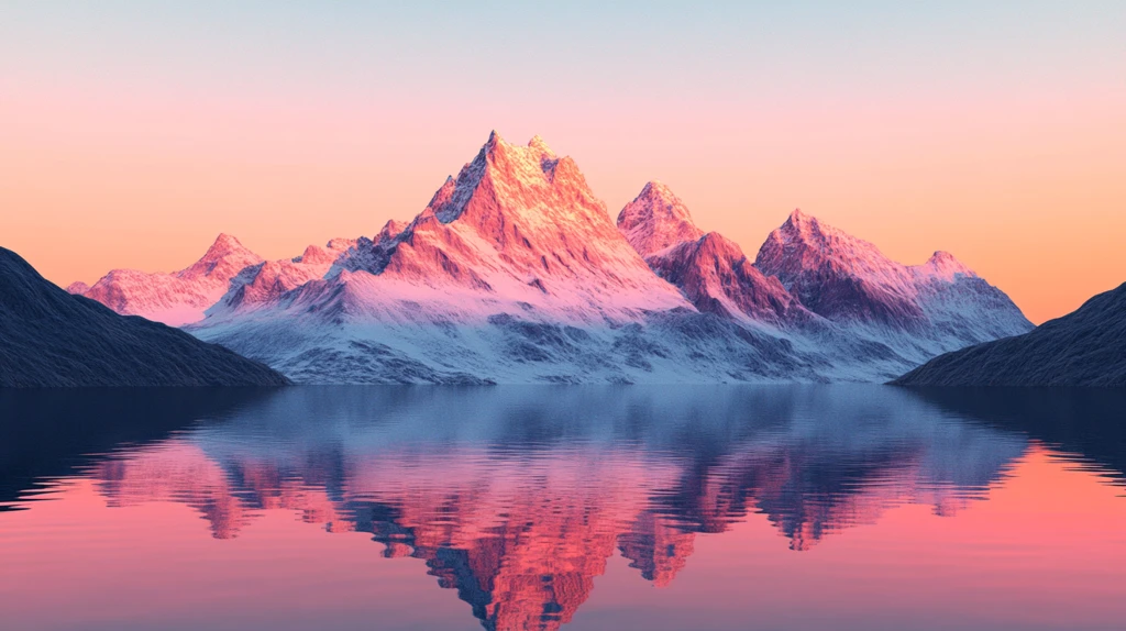 远山山脉梦幻山水