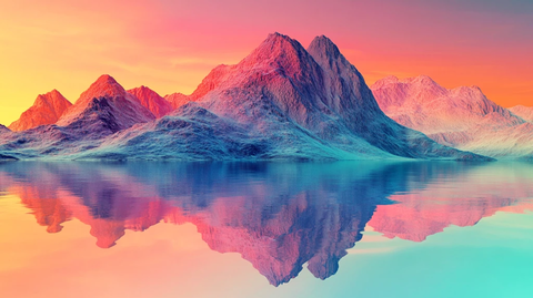 远山山脉梦幻山水