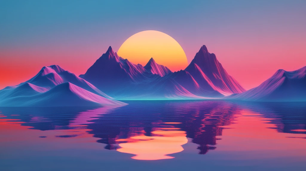 远山山脉梦幻山水