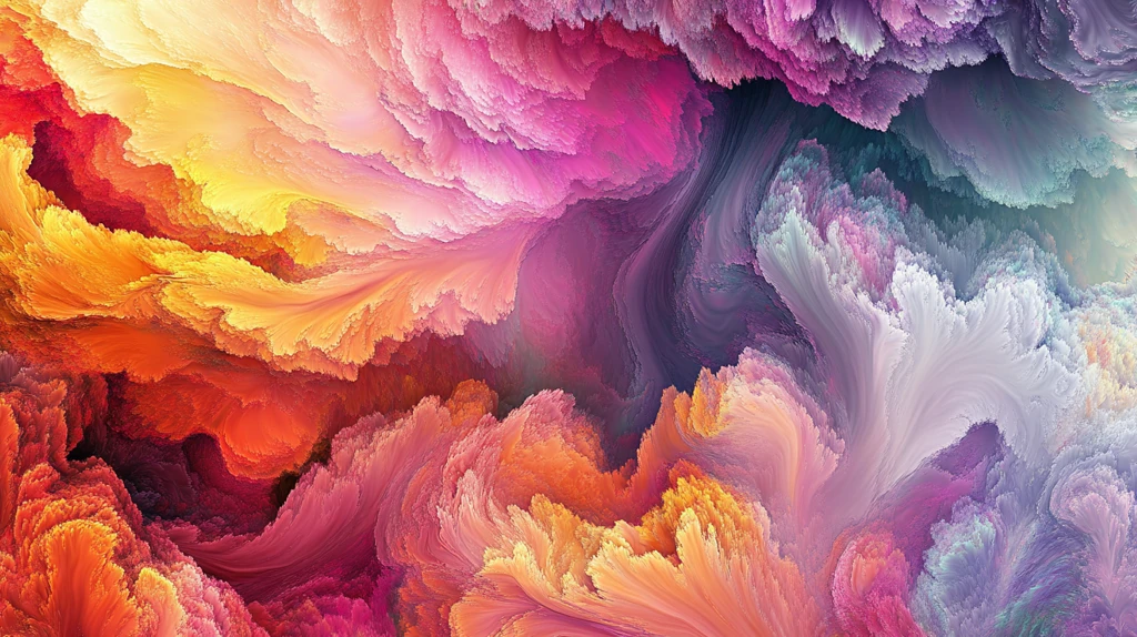 肌理彩色流体背景墙