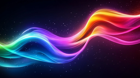 流光渐变彩色炫酷飘带