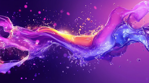 唯美飘逸活力紫色梦幻