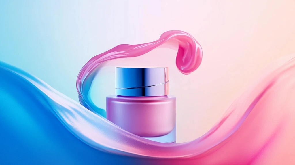 护肤品镭射背景