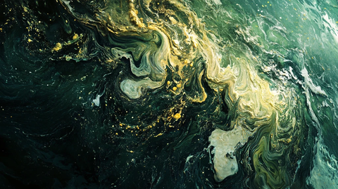 黄金流体艺术画