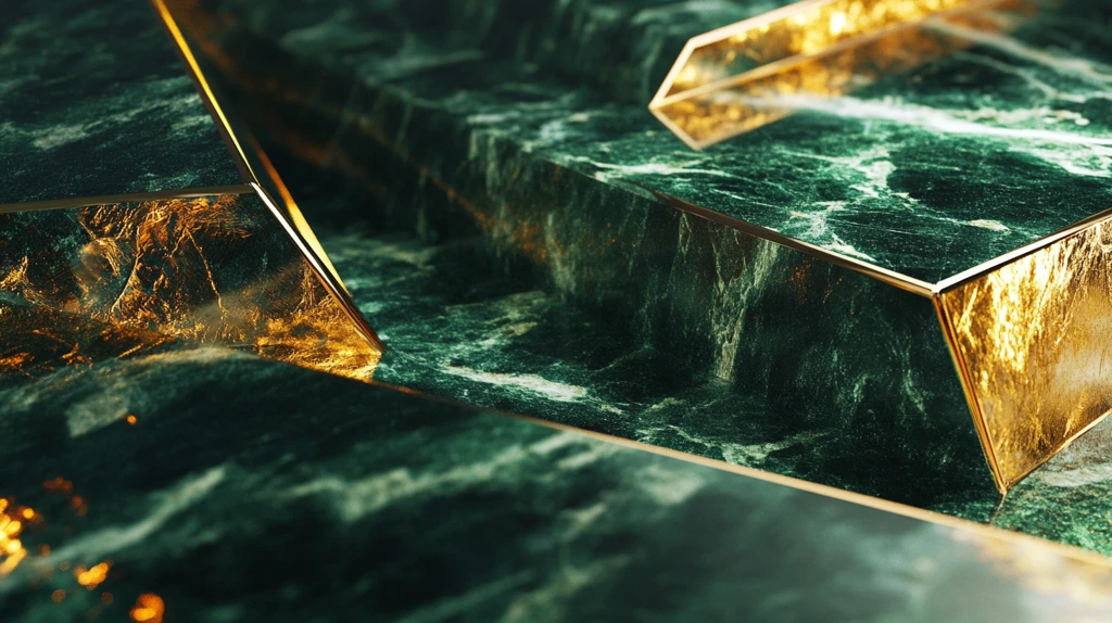 金色大理石对拼背景