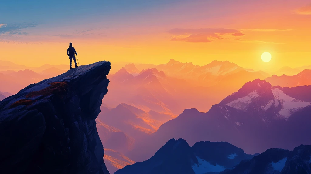 登顶成功拼搏进取征程