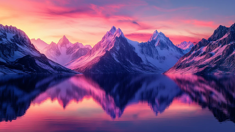 远山山脉梦幻山水