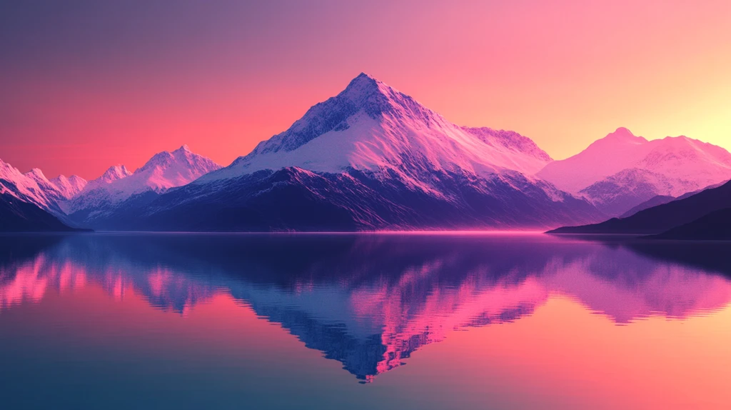 远山山脉梦幻山水