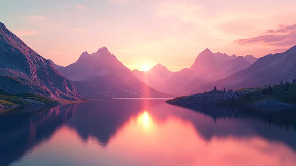 唯美山水风光日出