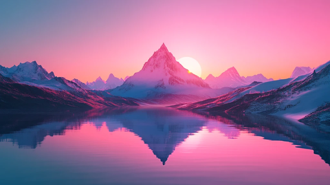 远山山脉梦幻山水