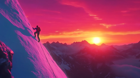 登顶成功拼搏进取征程