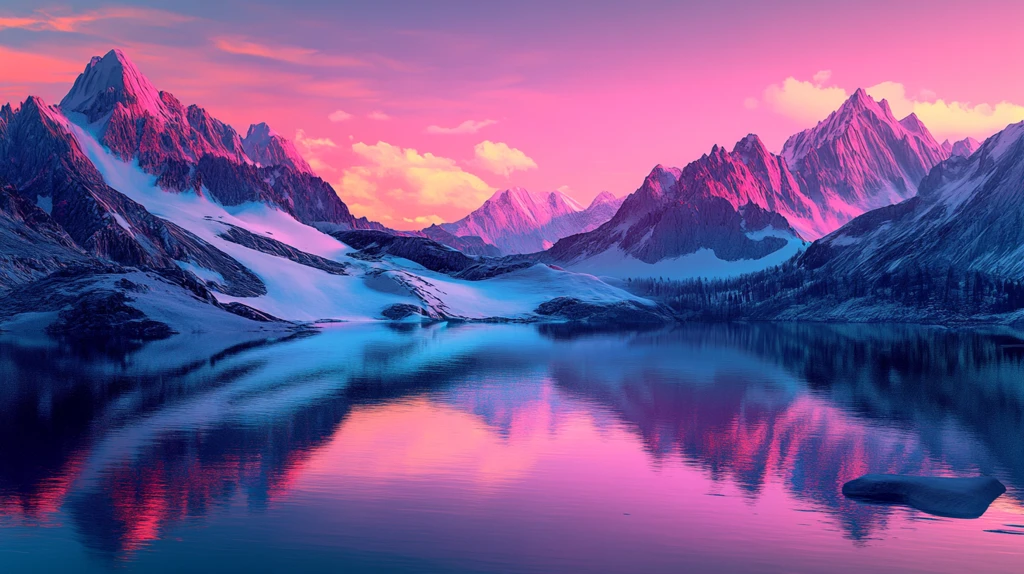 远山山脉梦幻山水