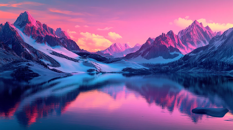 远山山脉梦幻山水