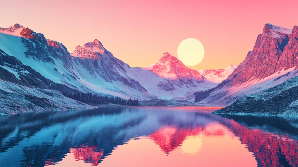 远山山脉梦幻山水