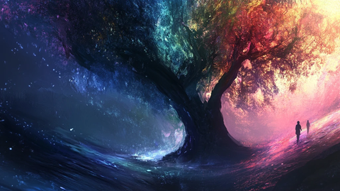 神秘梦幻的大树