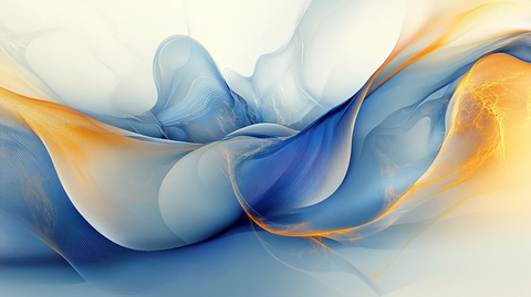 热情橙色静谧蓝色背景