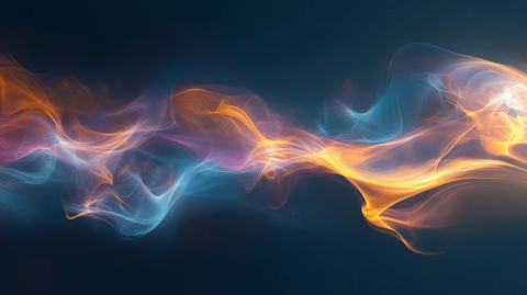 热情橙色静谧蓝色背景